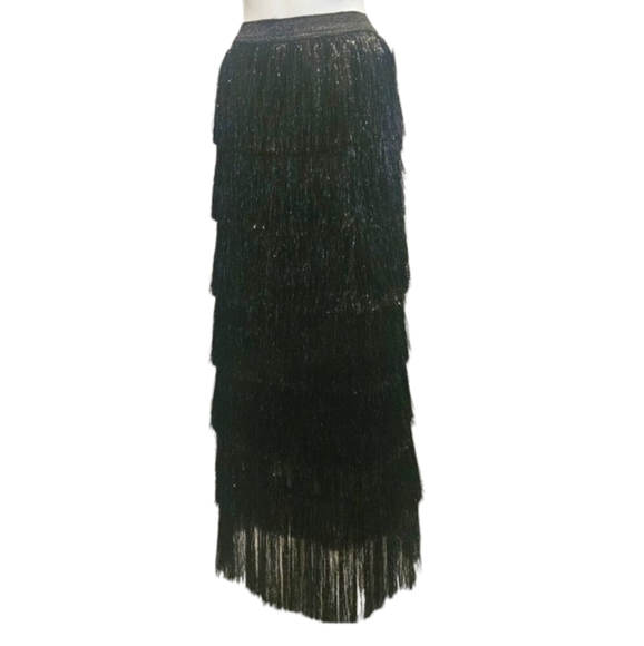 Why Dress Dresses & Skirts - NWT -  WHY Dress - Tiered Fringe Tassel Maxi Skirt - Size Small